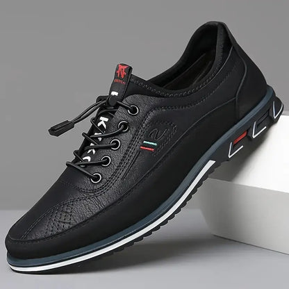 OwenGrid Men's Versatile Soft-soled Casual Leather Shoes