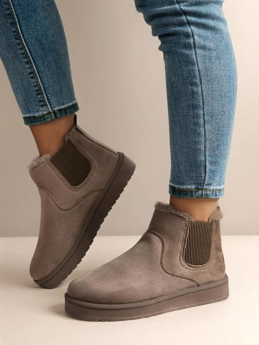 Women's Plush Flat Snow Ankle Boots