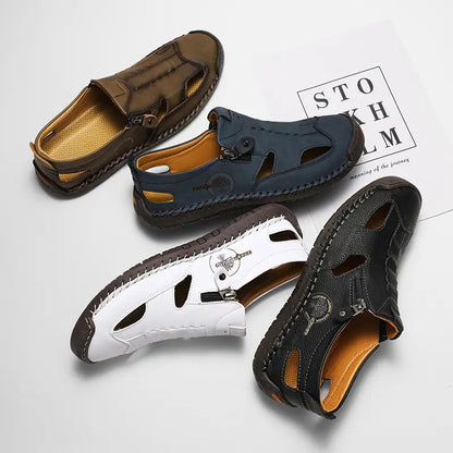 OwenGrid Men's Stitched Slippers Outdoor Sandals