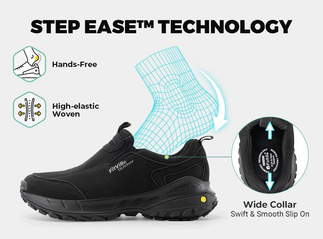 FitVille Men's Low-Top LugMax Outdoor Slip-On Sneakers