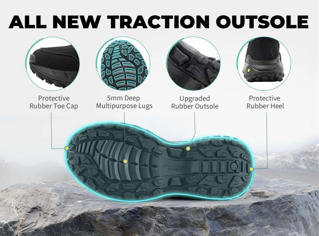 FitVille Men's Low-Top LugMax Outdoor Slip-On Sneakers