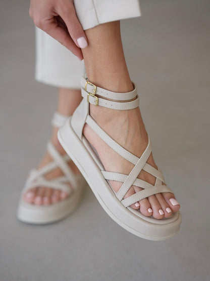 Women's Strappy Low Heel Sandals