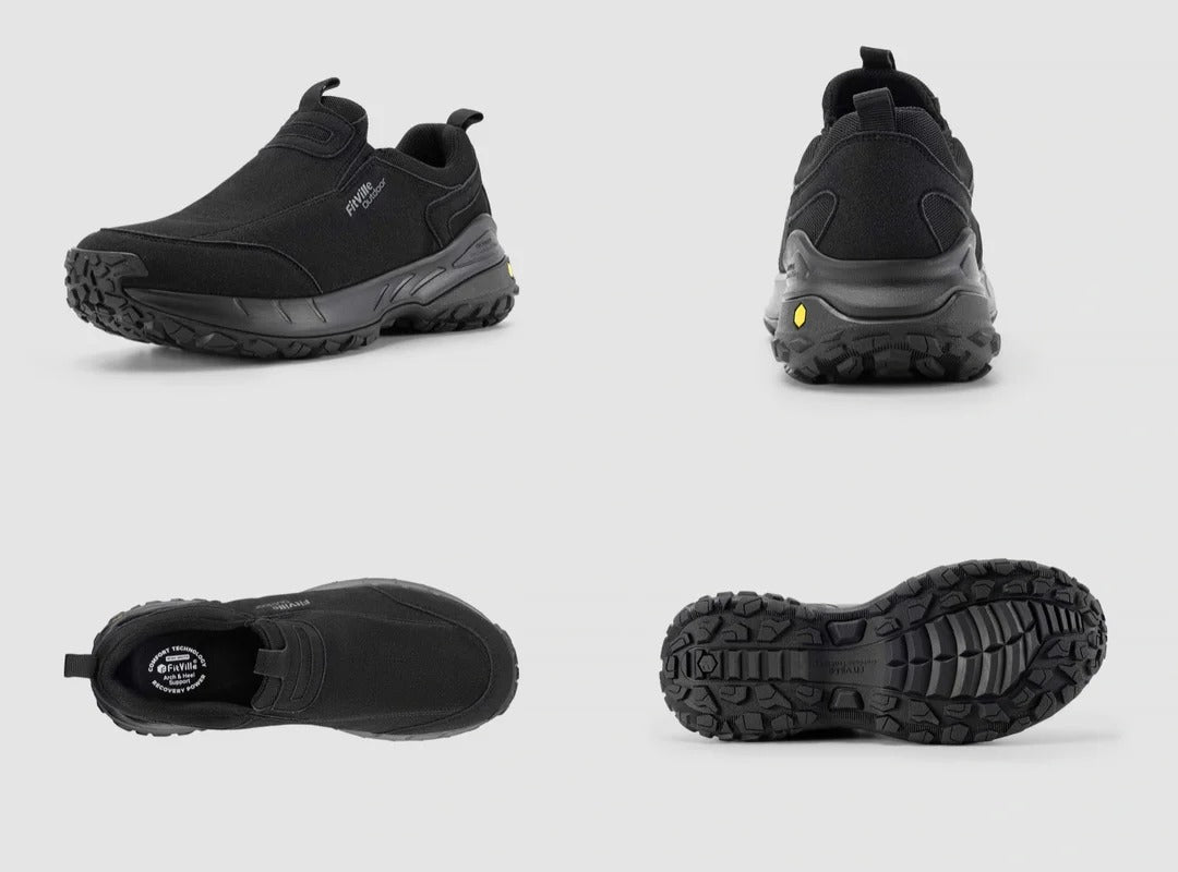 FitVille Men's Low-Top LugMax Outdoor Slip-On Sneakers