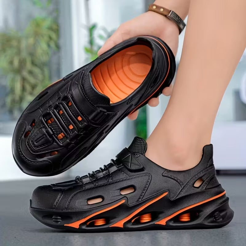 OwenGrid Men's Outdoor Non-Slip Thick Sole Slip-On Sandals