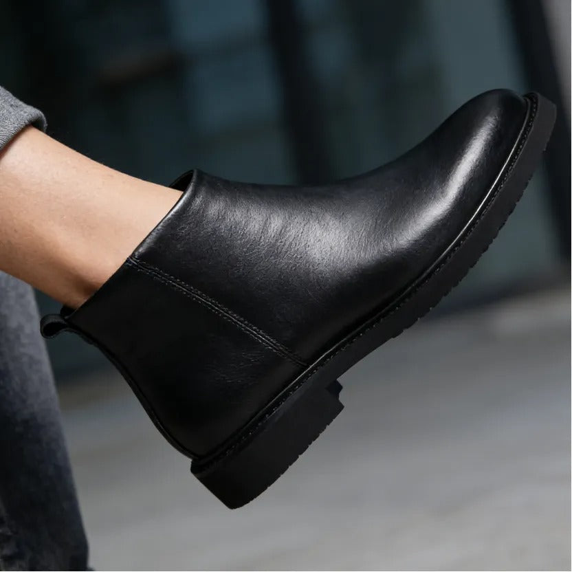 OwenGrid Men's New Comfortable Non Slip Chelsea Leather Shoes