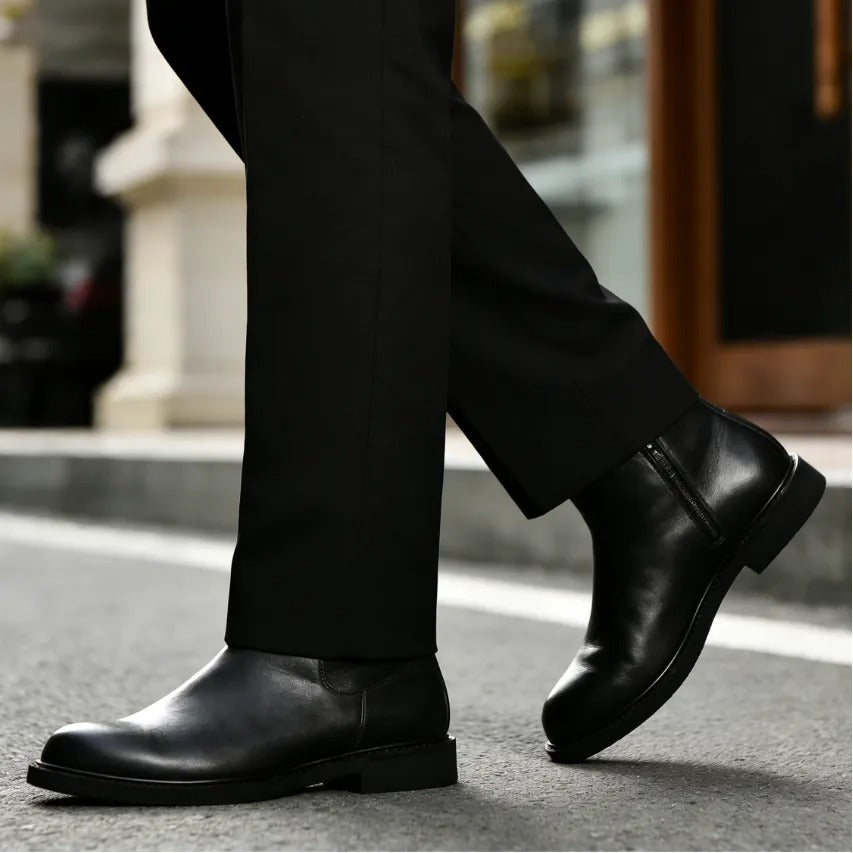 OwenGrid Men's New Comfortable Non Slip Chelsea Leather Shoes