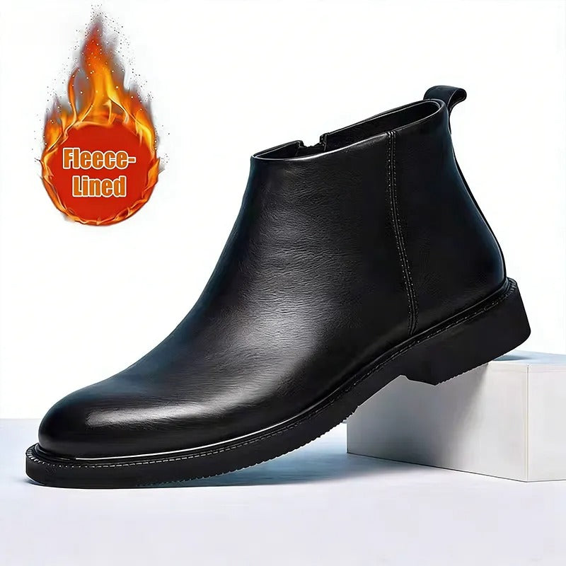 OwenGrid Men's New Comfortable Non Slip Chelsea Leather Shoes