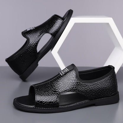 Men's Causal Leather Outdoor Lightweight Arch Support Sandals