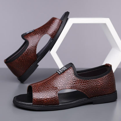 Men's Causal Leather Outdoor Lightweight Arch Support Sandals