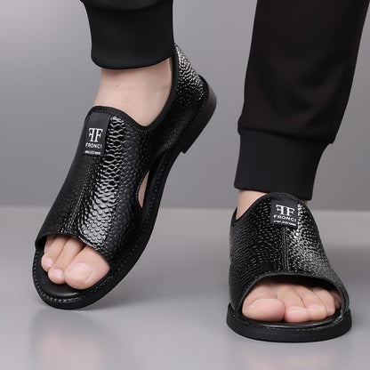Men's Causal Leather Outdoor Lightweight Arch Support Sandals