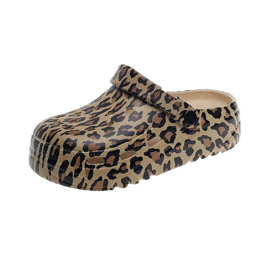 OwenGrid Classic Women's Leopard Garden Sandals