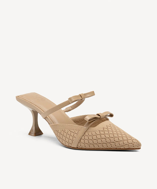 Women's Pointed Toe Heeled Mules