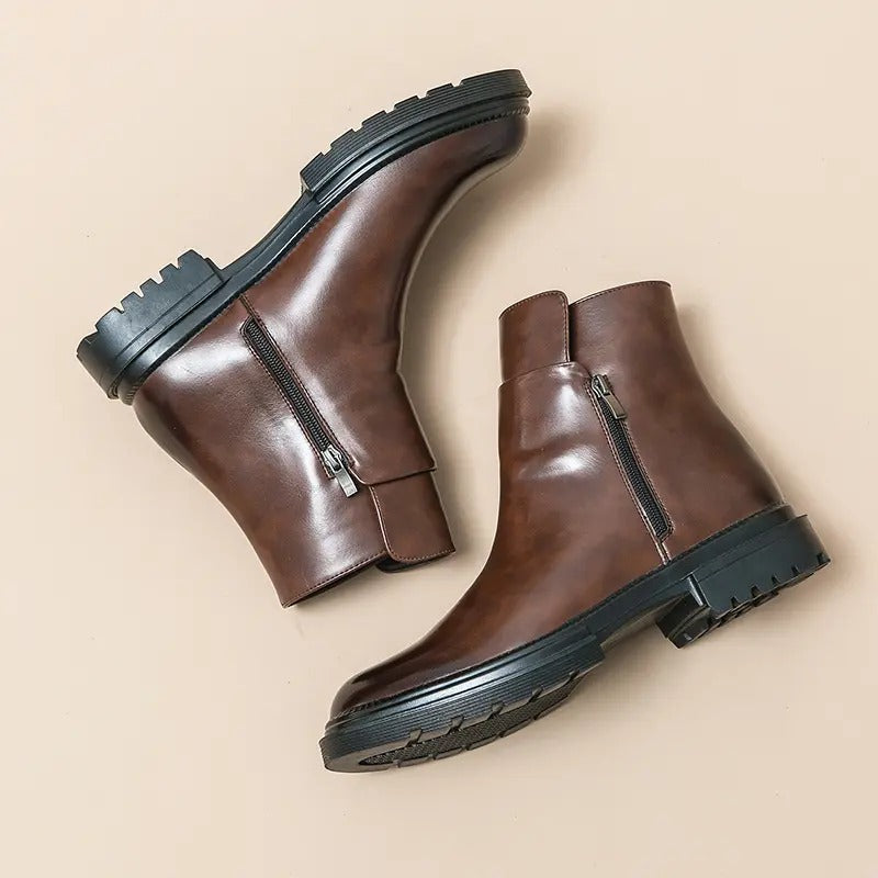 Men's Business Fashion Zipper Side Ankle Boots