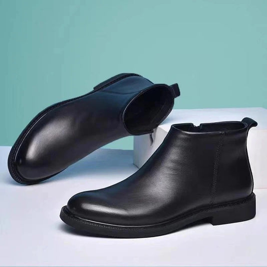 OwenGrid Men's New Comfortable Non Slip Chelsea Leather Shoes