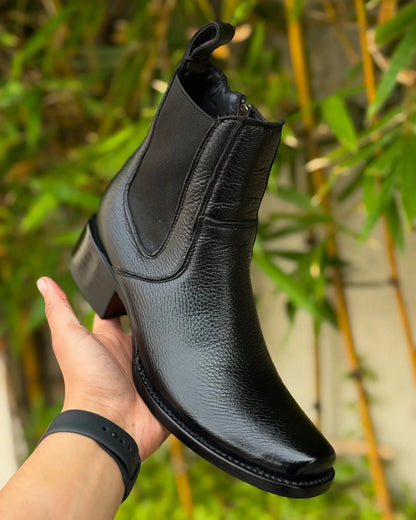 Men's New Model Original Deerskin Cowboy Boots