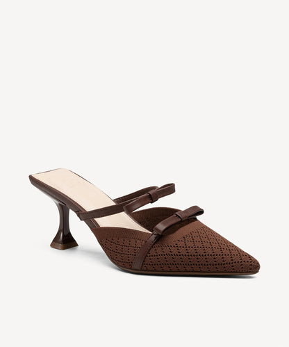 Women's Pointed Toe Heeled Mules
