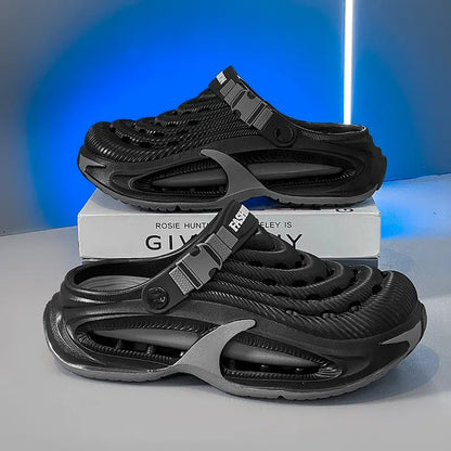 OwenGrid Men's Outdoor Thick Sole Non-Slip Odor Resistant Durable Soft Sandals