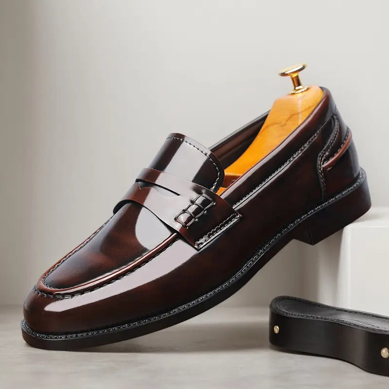 OwenGrid New Men's Round Toe Business Casual Leather Shoes