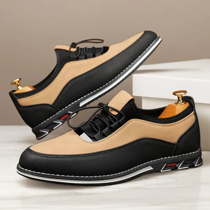 OwenGrid Men's Retro Adjustable Buckle Strap Business Walking Shoes