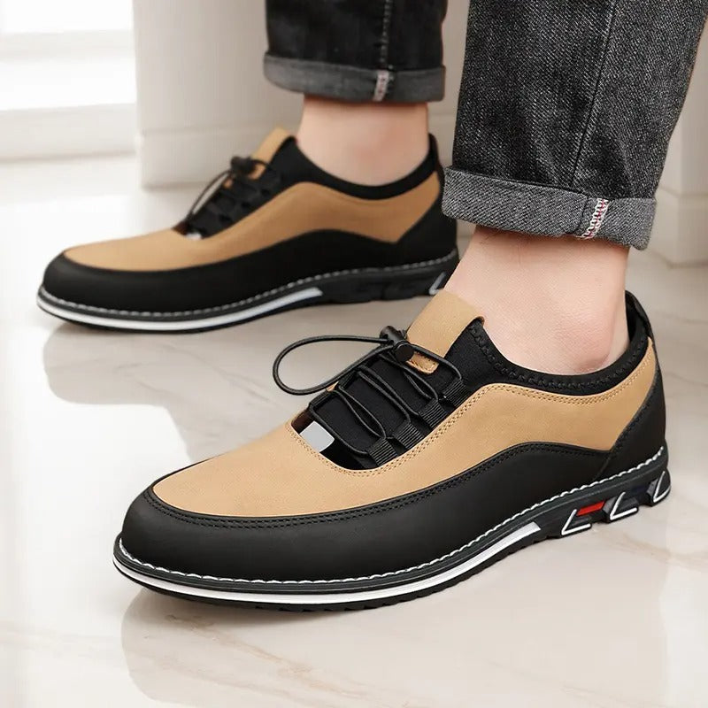 OwenGrid Men's Retro Adjustable Buckle Strap Business Walking Shoes
