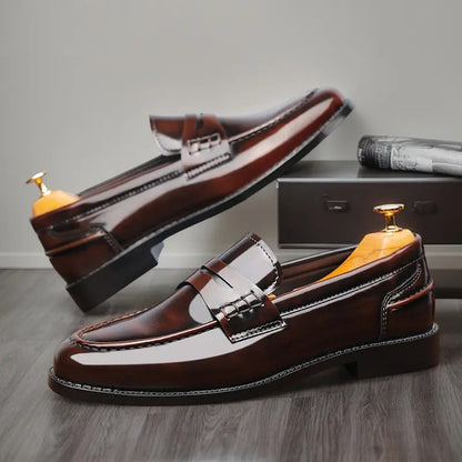 OwenGrid New Men's Round Toe Business Casual Leather Shoes