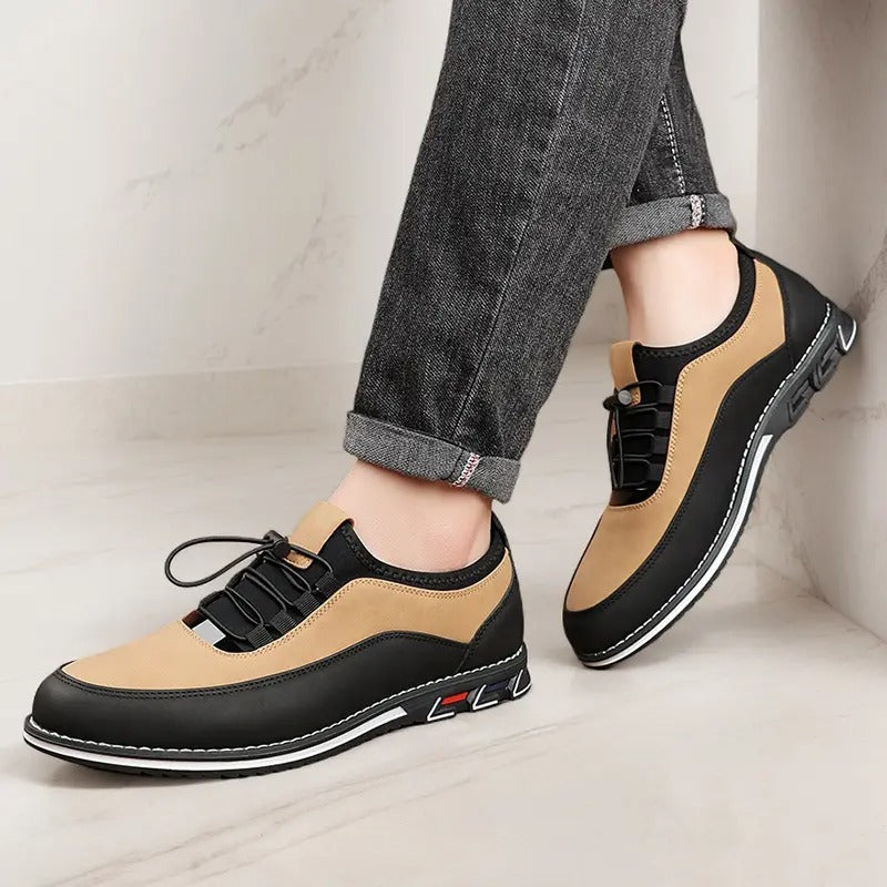 OwenGrid Men's Retro Adjustable Buckle Strap Business Walking Shoes