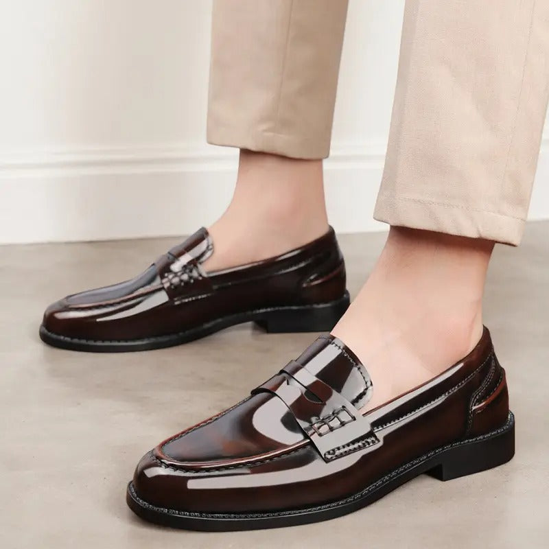 OwenGrid New Men's Round Toe Business Casual Leather Shoes