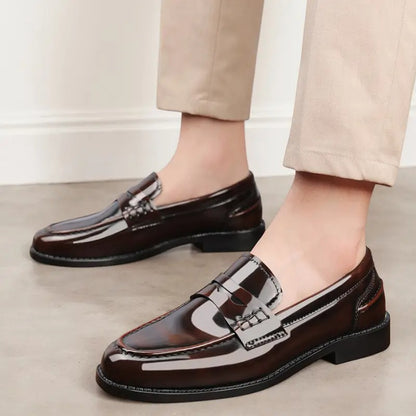 OwenGrid New Men's Round Toe Business Casual Leather Shoes