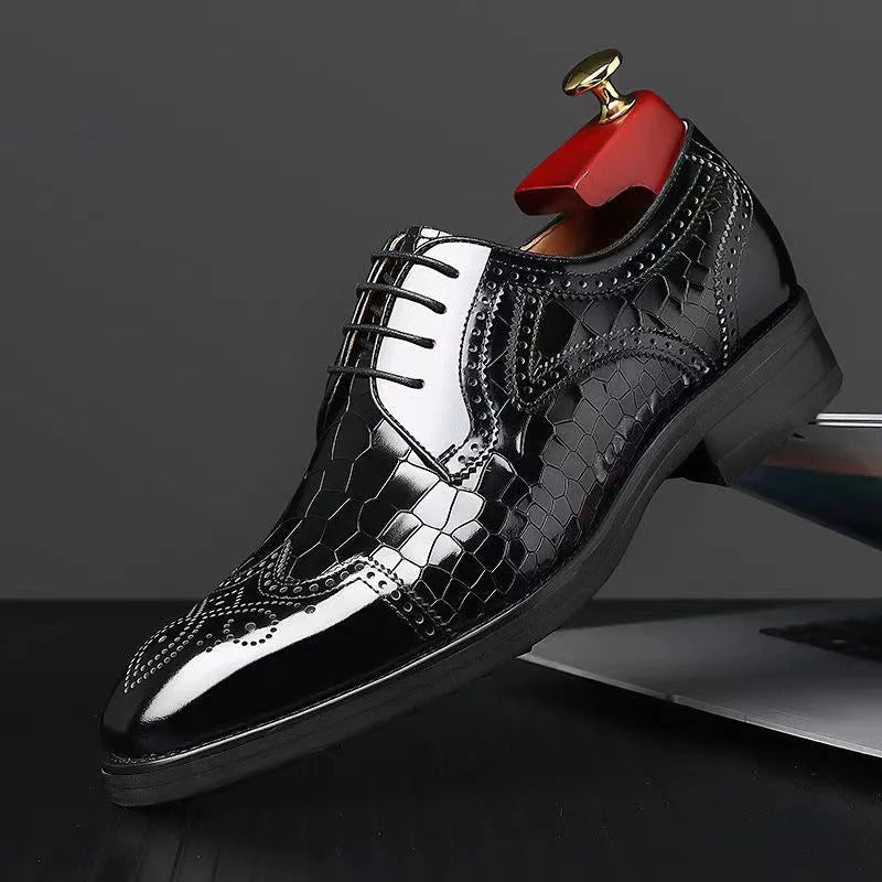 OwenGrid Men's Genuine Leather Handcrafted Luxury Oxford Shoes
