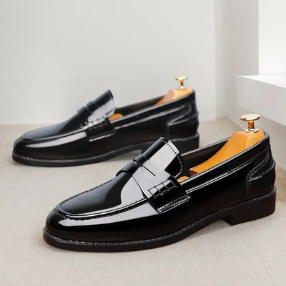 OwenGrid New Men's Round Toe Business Casual Leather Shoes