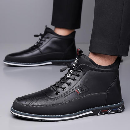 Men's Mid-cut Lightweight Casual Leather Shoes