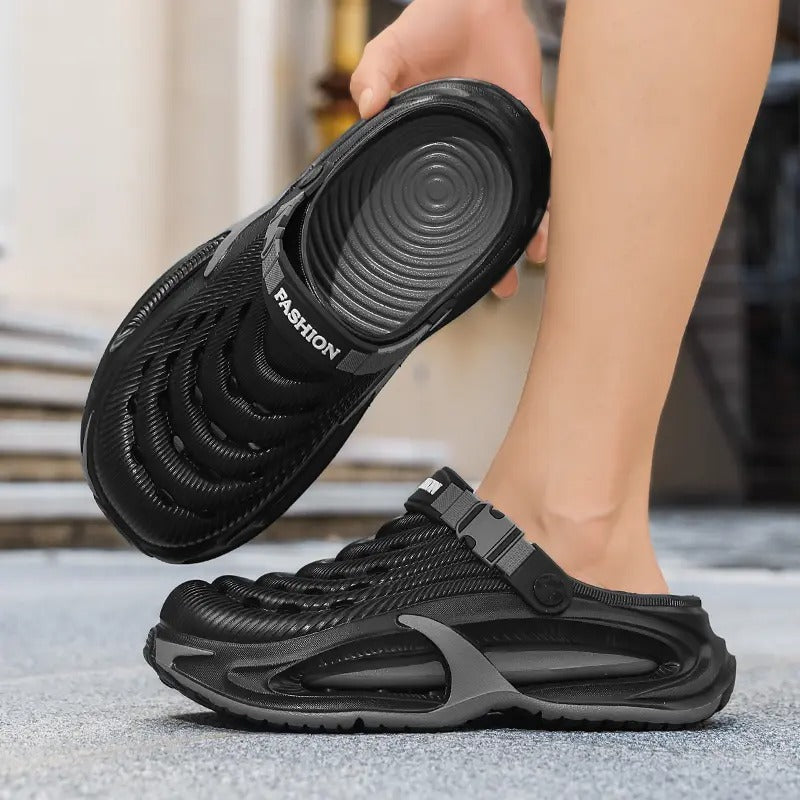 OwenGrid Men's Outdoor Thick Sole Non-Slip Odor Resistant Durable Soft Sandals