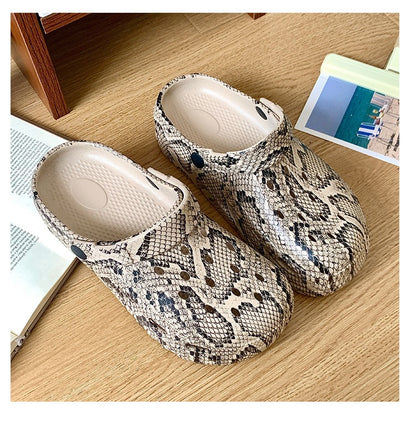 OwenGrid Classic Women's Leopard Garden Sandals